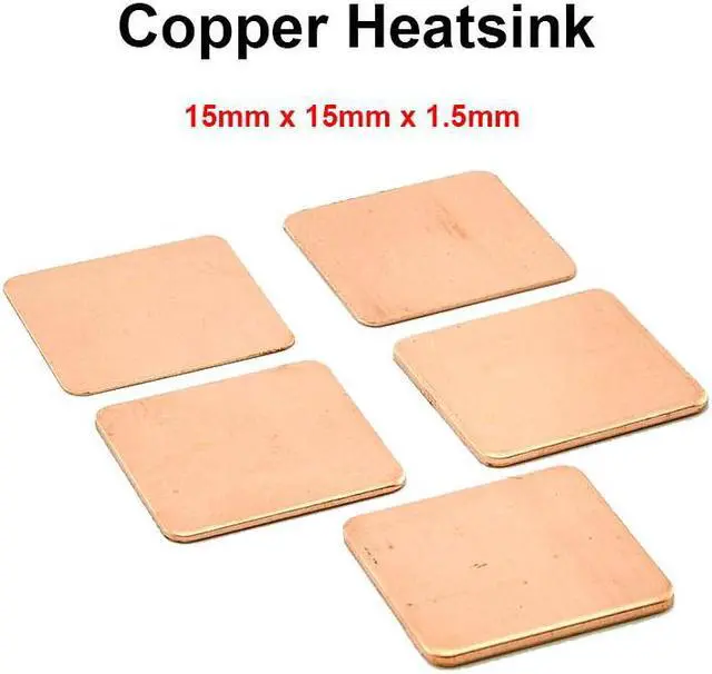 Alt view image 2 of 4 - New Premium 10pcs/lot 15x15x1.5mm DIY Copper Shim Heatsink thermal Pad for Laptop GPU CPU VGA Chip RAM Memory chips Copper Heat sink