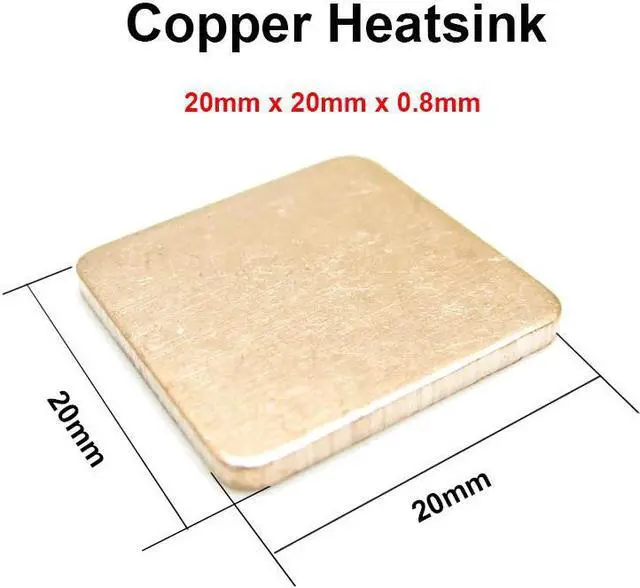 Main image of 10pcs/lot 20x20x0.8mm DIY Copper Shim Heatsink thermal Pad Cooling for XBOX360 PS2 3 4 BGA CPU VGA Chip RAM  Memory chips IC Cooler Heat sink
