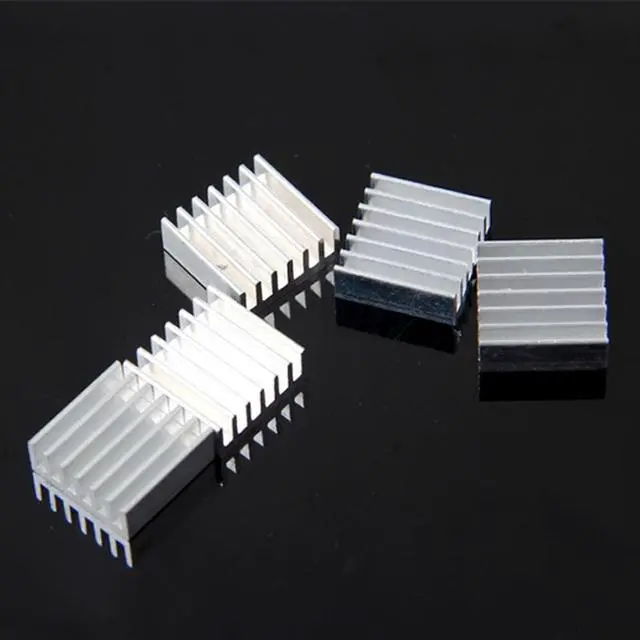 Alt view image 2 of 2 - New 50pcs Silver 14x14x6mm Aluminum Heat Sink Radiator Heatsink for  IC, CPU,GPU, Electronic Chipset heat dissipation