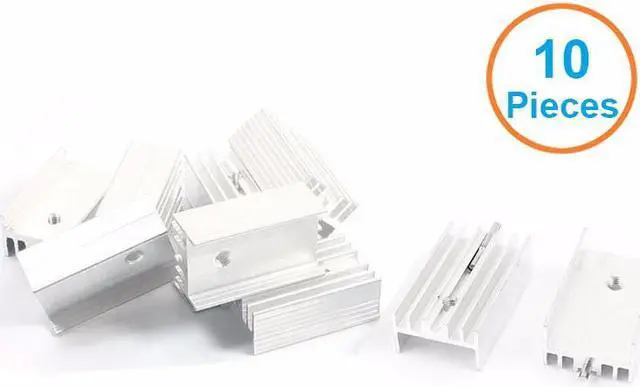 Main image of 10pcs/lot Silver Aluminum 25x15x11mm TO-220 TO220 heatsink radiator for MOS,7805 Triode Transistors Cooler IC Chip dissipation