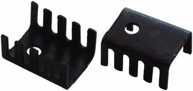 Alt view image 2 of 4 - 20pcs/lot Silver Aluminum 19x15x10mm TO-220 TO220 heatsink radiator for MOS,L7805 LM337 Triode Transistors Cooler IC Chip
