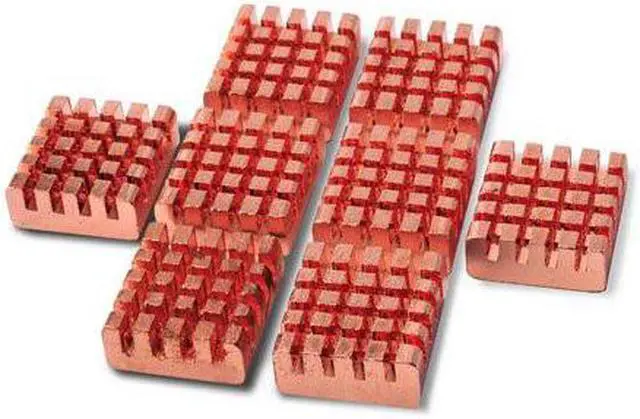 Alt view image 2 of 6 - 8pcs/lot 14x12x5.5mm Self-Stick Copper Heatsink ,VGA GPU Video Card Graphics Motherboard DDR RAM Memory chips Heat sink Cooling