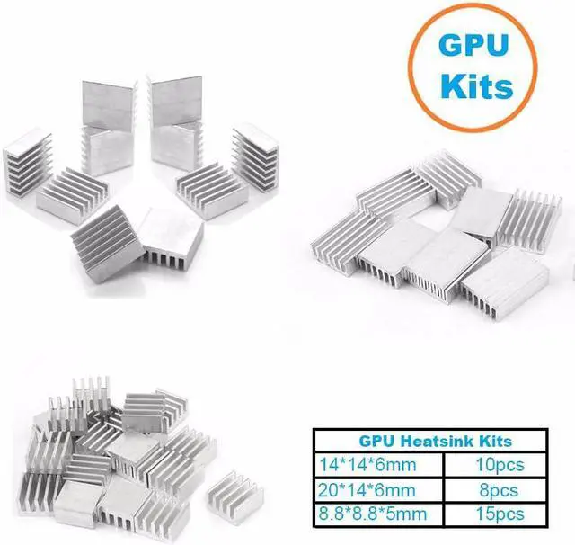 Main image of 1Set/33pcs Aluminum Heat Sink Radiator Heatsink Cooler Kit for GPU Graphics Card ,VGA Video Card Heat Dissipation