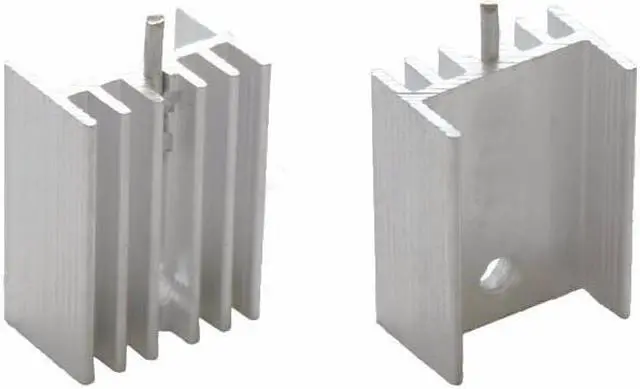 Alt view image 4 of 5 - 10pcs/lot Silver Aluminum 25x15x11mm TO-220 TO220 heatsink radiator for MOS,7805 Triode Transistors Cooler IC Chip dissipation