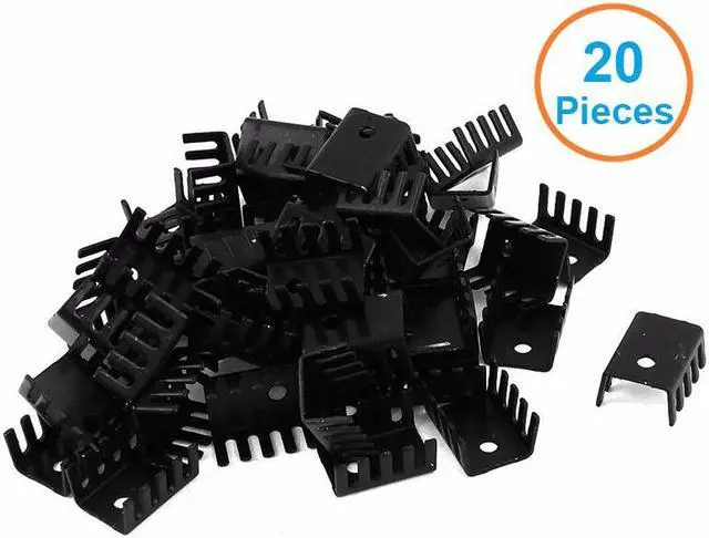 Main image of 20pcs/lot Silver Aluminum 19x15x10mm TO-220 TO220 heatsink radiator for MOS,L7805 LM337 Triode Transistors Cooler IC Chip