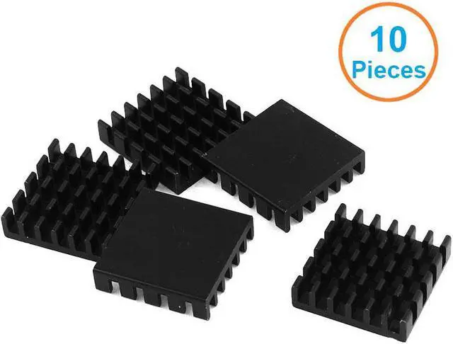 Main image of 10pcs/lot Anodized Black Aluminum Heatsink 20x20x6mm Electronic Cooling Radiator Cooler for Graphics Video Card, IC,Motherboard
