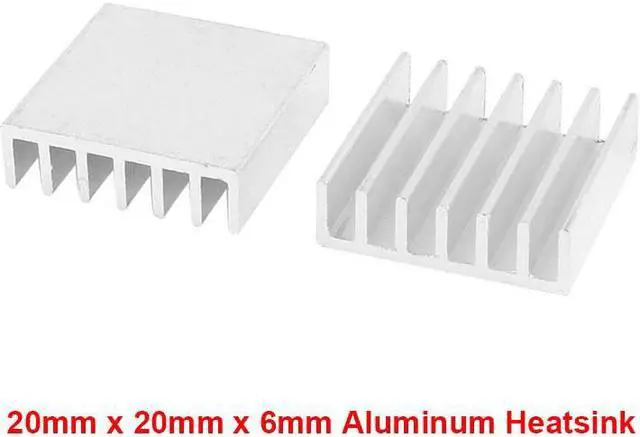 Alt view image 2 of 3 - 10pcs/lot Aluminum Heatsink 20x20x6mm Electronic Chip Cooling Radiator Cooler for IC MOSFET SCR Heat Sink Extrusion Fins