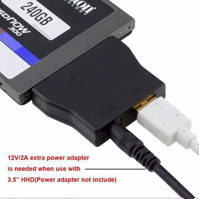 Alt view image 7 of 7 - USB 3.1 (10Gbps) Type A To 6Gbps SATAIII 22 Pin 2.5 Inch Hard Disk Driver Adapter Cable Converter  w/ USAP,SATA to USB 3.1 Converter for SSD/HDD