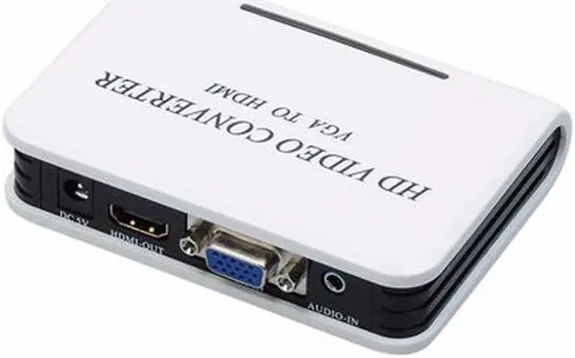 Alt view image 2 of 6 - VGA to HDMI Adapter box with 3.5mm stereo Audio & Power - Analog to Digital Converter(ADC)-1920 x 1080 Resolution