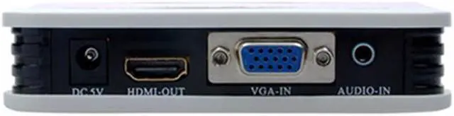 Alt view image 3 of 6 - VGA to HDMI Adapter box with 3.5mm stereo Audio & Power - Analog to Digital Converter(ADC)-1920 x 1080 Resolution