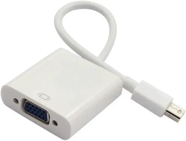 Main image of Mini DisplayPort mini Dp to VGA  Active Adapter Converter,White- Thunderbolt Port Compatible - mDP to VGA - 1080p@60fps