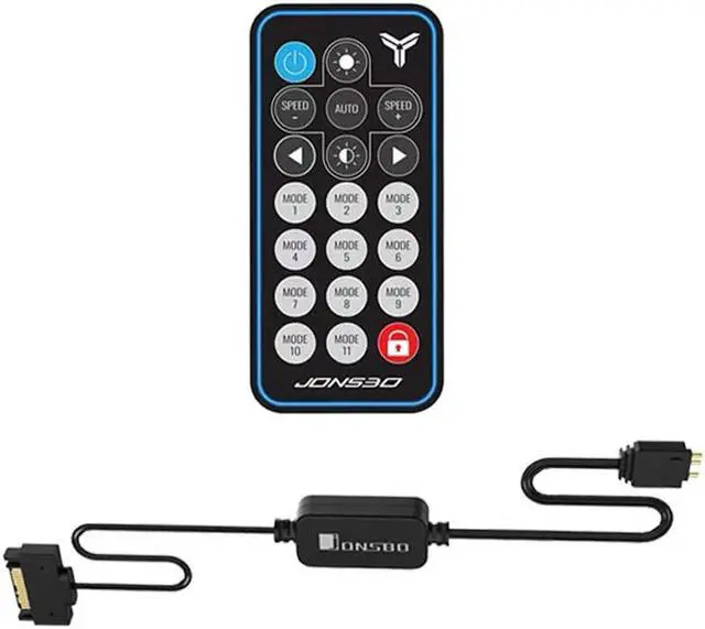 Alt view image 2 of 6 - Jonsbo 5V 3 Pin to SATA Interface  AURA RGB Controller for Cooling Fan and LED Strip, Compatible with all 5V RGB Accessories
