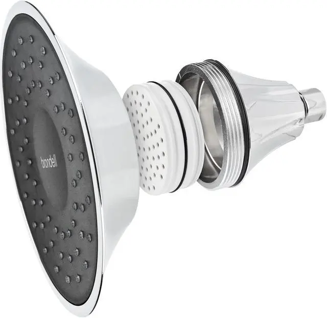 Alt view image 4 of 13 - VivaSpring Filtered Shower Head | Chrome Finish with Obsidian face and Wide Rain Spray | for softer skin and hair | 6 month filter FF-15 | Certified Filtration