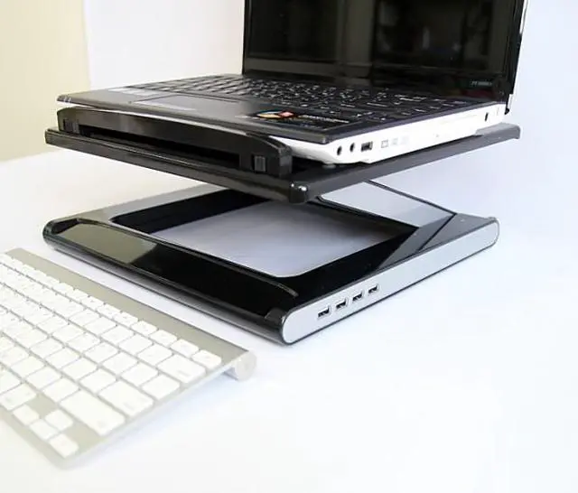 Alt view image 2 of 5 - Defianz Desk Stand | Desk Stand | Laptop Stand | Cooling Pad | Laptop Cooling Pad | Notebook Cooler | Notebook Stand | Cooling Stand | Z Lift Stand |