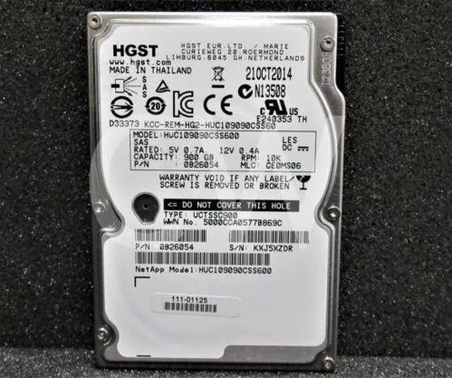 Main image of (NOT FOR HOME PC!) HGST HUC109090CSS600 0B26054 900GB 10K RPM 6Gb/s 2.5" SAS HDD Hard Drive