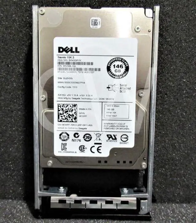 Main image of (NOT FOR HOME PC!) 61XPF 061XPF Dell 146GB 15K RPM 6Gbps 2.5" SAS SERVER HDD Hard Drive W/R Tray