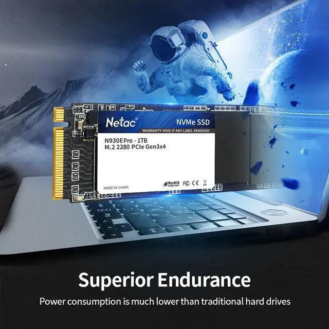 Alt view image 5 of 7 - Netac M.2 2280 1TB PCIe3.0 NVMe 1.3 3D NAND Internal Solid State Drive