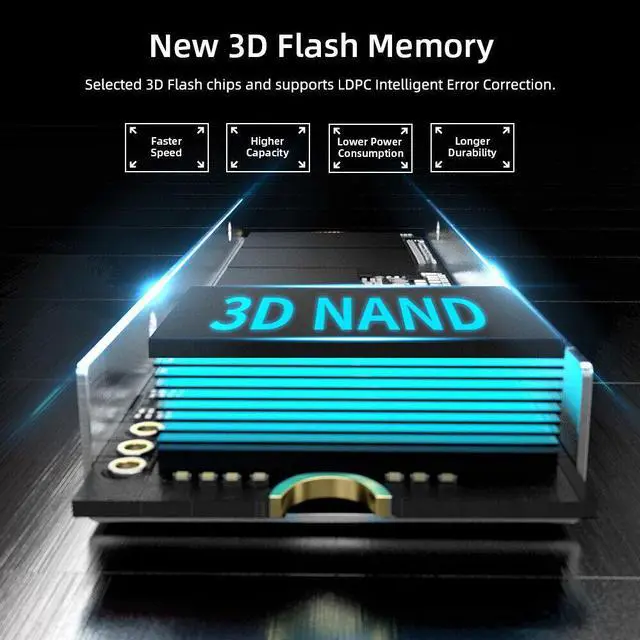 Alt view image 3 of 7 - Netac NV5000 500GB Gaming SSD NVMe PCle4.0 Gen 4x4 Internal SSD for PS5