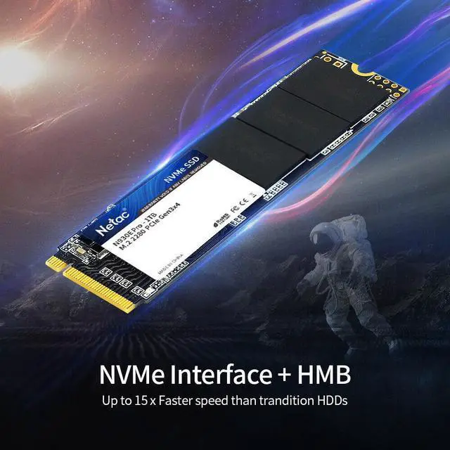 Alt view image 7 of 7 - Netac Internal SSD 1T Solid State Drive M.2 2280 NVMe PCIe Gen3x4 Up to 1800MBps