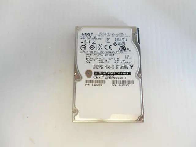 Main image of (NOT FOR HOME PC!) Hitachi HUC109045CSS600 450GB 10K SAS 2.5" 6Gbs Hard Drive Server Fits Dell HP