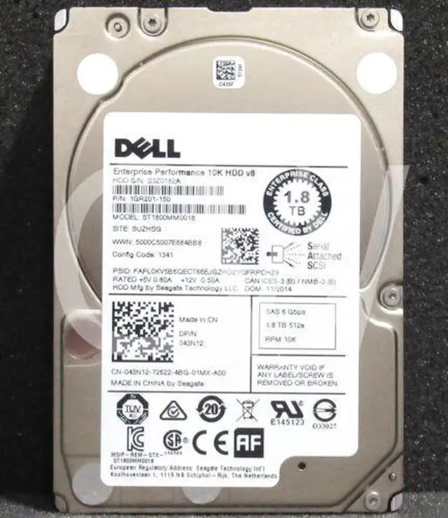 Alt view image 3 of 4 - (NOT FOR HOME PC!) ST1800MM0018 Seagate 1.8TB 10K RPM 6Gb/s 512e SFF 2.5" SAS HDD Hard Drive - OEM