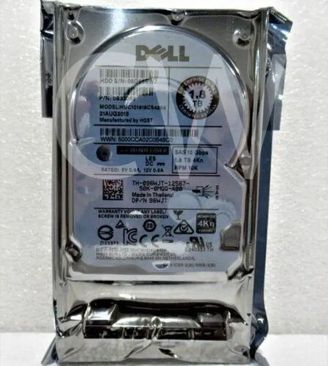 Main image of (NOT FOR HOME PC!) 96WJT 096WJT Dell 1.8TB 10000RPM 12Gbps 4Kn 2.5" SAS SERVER HDD Hard Drive