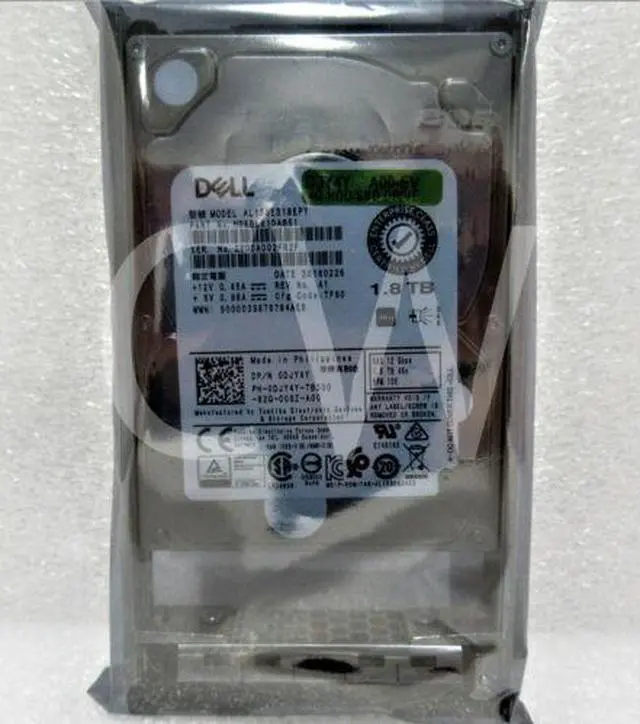 Main image of (NOT FOR HOME PC!) DJY4Y AL15SEB18EPY Dell ENTERPRISE 1.8TB 10KRPM 12Gbps 2.5"4Kn SAS HDD HardDrive