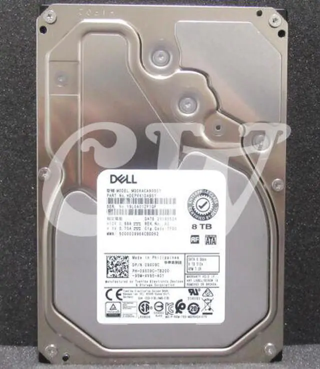Main image of 09X09C 9X09C Dell ENTERPRISE 8TB 7200RPM 6Gbps 3.5" SATA HDD Hard Drive