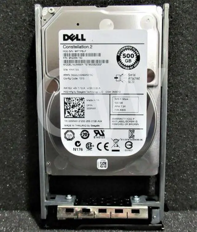 Main image of (NOT FOR HOME PC!) 55RMX 055RMX Dell ENTERPRISE 500GB 7.2K RPM 6Gb/s 2.5" SAS SERVER HDD Hard Drive