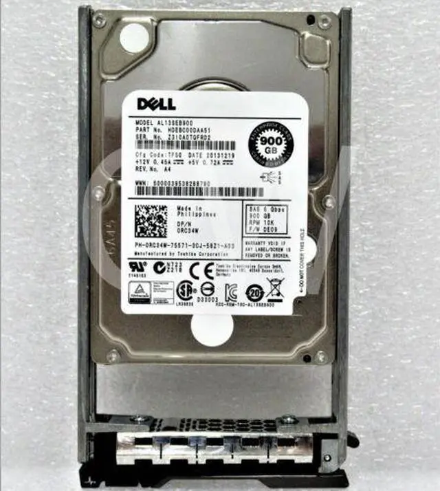 Main image of (NOT FOR HOME PC!) RC34W 0RC34W Dell ENTERPRISE 900GB 10K RPM 6Gb/s 2.5" SAS SERVER HDD Hard Drive