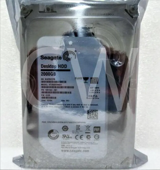 Main image of ST2000DM001 Seagate 2TB 7.2K RPM 6Gb/s 3.5" SATA HDD Hard Drive W/ZERO HOURS
