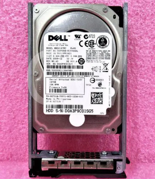 Main image of (NOT FOR HOME PC!) Dell G731N 0G731N 146GB 10000RPM 6Gbps 2.5" SAS SERVER HDD Hard Drive W/R Tray
