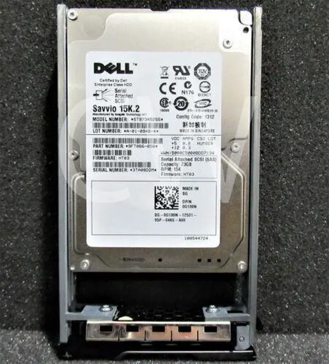 Main image of (NOT FOR HOME PC!) G108N 0G108N Dell SAVVIO 15K.2 73GB 15K RPM 6Gb/s 2.5" SAS Hard Drive W/R Tray
