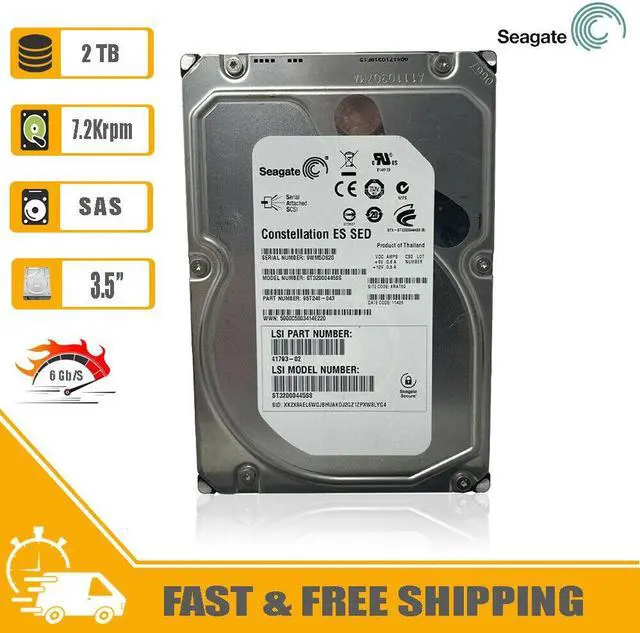Main image of (NOT FOR HOME PC!) Seagate Constellation (SAS) ES 3.5" Internal Hard Drive 2TB 7.2K ST32000445SS