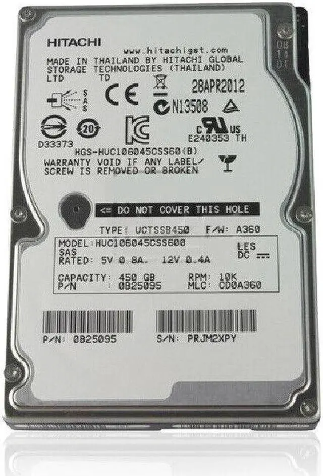 Alt view image 2 of 5 - (NOT FOR HOME PC!) Hitachi (SAS) Ultrastar 2.5" Hard Drive 450GB 10Krpm 0B25095, HUC106045CSS600 - OEM