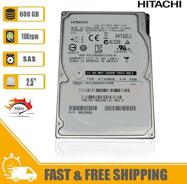 Main image of (NOT FOR HOME PC!) Hitachi (SAS) 2.5" Internal Hard Drive 600GB 10krpm 0B23909, HUC106060CSS600