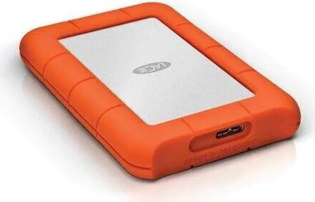 Alt view image 3 of 6 - LaCie 2TB Rugged Mini External Hard Drive USB 3.0 Orange (LAC9000298-RC)