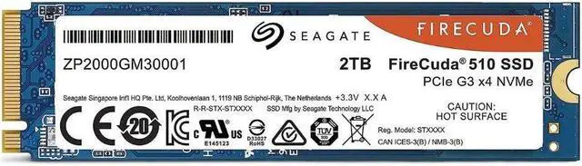 Alt view image 2 of 2 - Seagate FireCuda 510 2TB M.2S PCIE Solid State Drive D2 3.5MM, ZP2000GM30001-RC