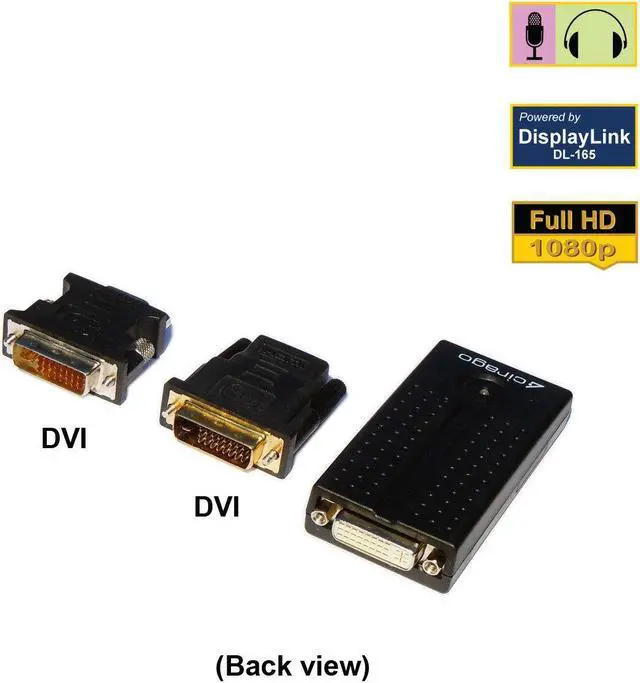 Main image of Cirago USB to DVI/HDMI/VGA Display Adapter DisplayLink Certified Plug and Play