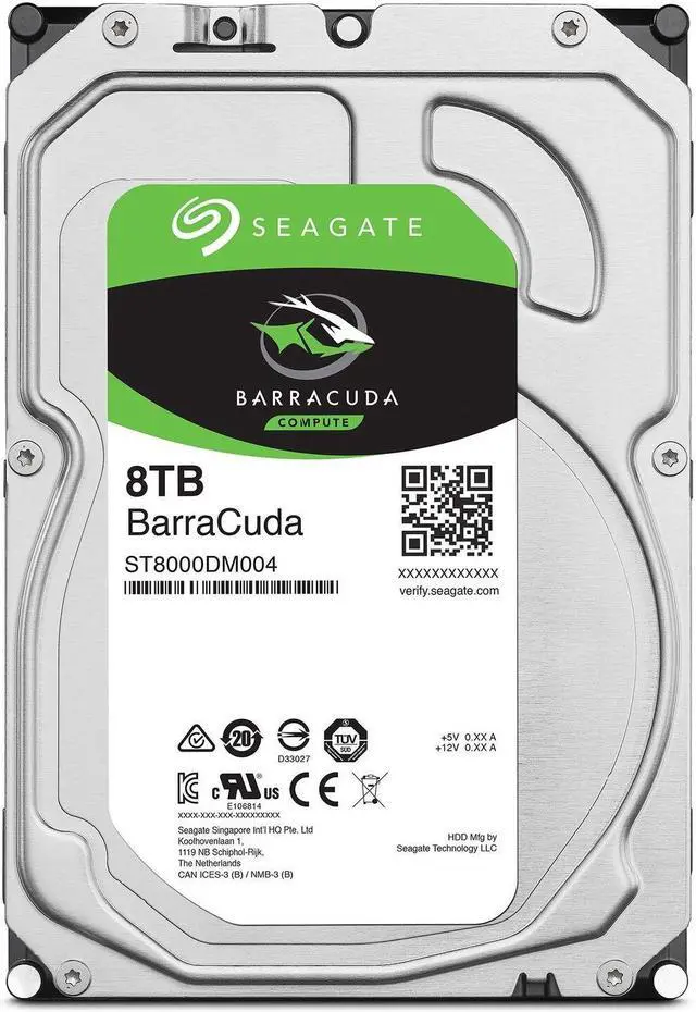 Main image of Seagate BarraCuda 8TB Internal HDD 3.5in SATA 6 Gb/s 5400 RPM (ST8000DM004)