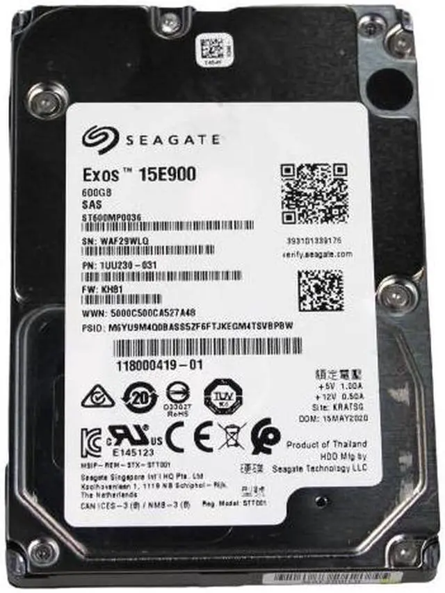 Main image of Seagate EXOS ST600MP0036 600GB 2.5 15k 12Gbps HDD Hard Drive 118000419-01