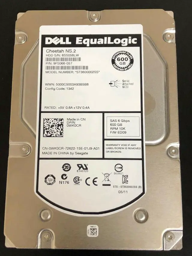 Main image of (NOT FOR HOME PC!) Dell WK0CR EqualLogic 600GB 10K SAS Hard Drive 3.5 0WK0CR