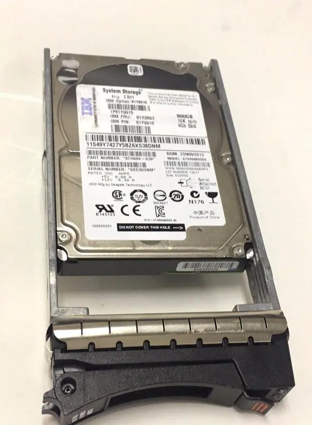 Main image of (NOT FOR HOME PC!) IBM 81Y9915 81Y9918 IBM 900 GB 10K 6GBPS 2.5IN SFF NL SAS HARD DRIVE 81Y9893