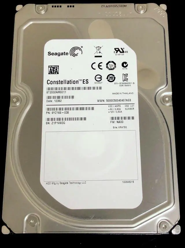 Main image of Seagate Constellation ES 2 TB,Internal,7200 RPM,3.5" ST2000NM0011 HDD - OEM