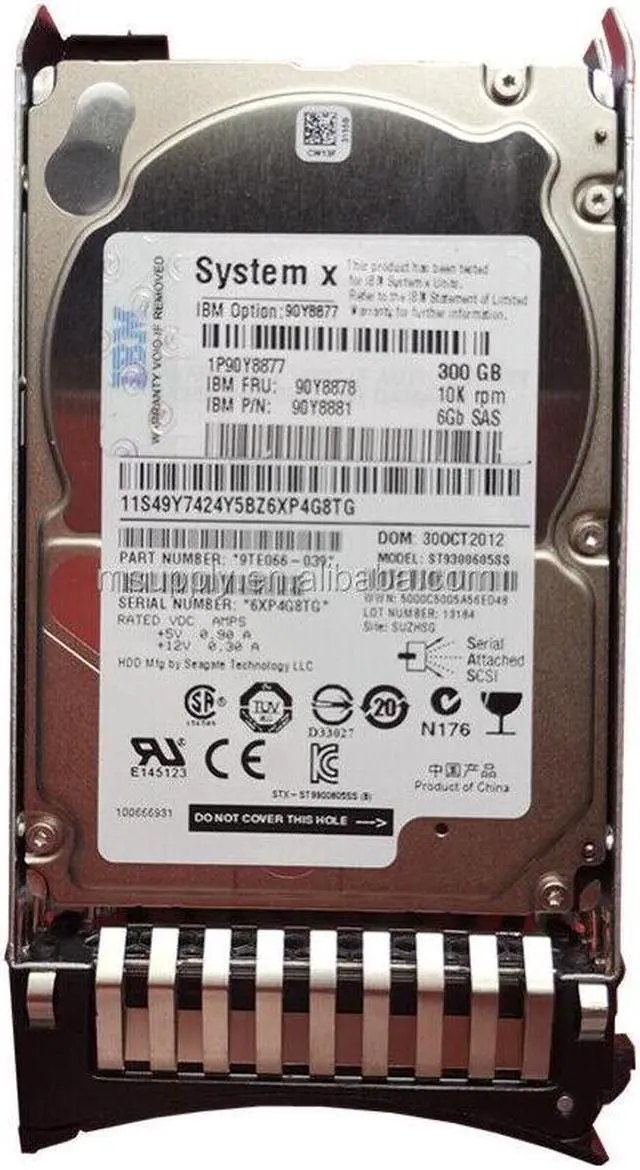 Main image of (NOT FOR HOME PC!) IBM 90Y8877 90Y8881 300GB 10K 6G 2.5" SAS HARD DRIVE
