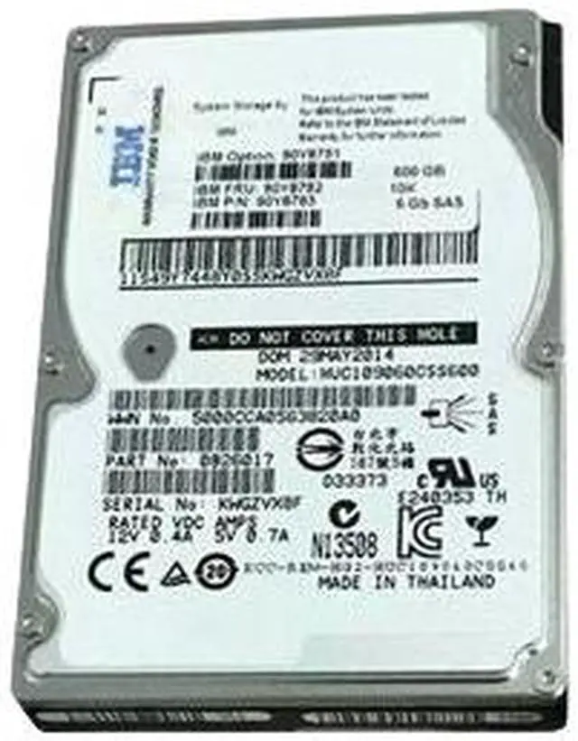 Alt view image 2 of 2 - (NOT FOR HOME PC!) 90Y8782 IBM 600GB 10K 2.5" SAS Hard Drive 90Y8783