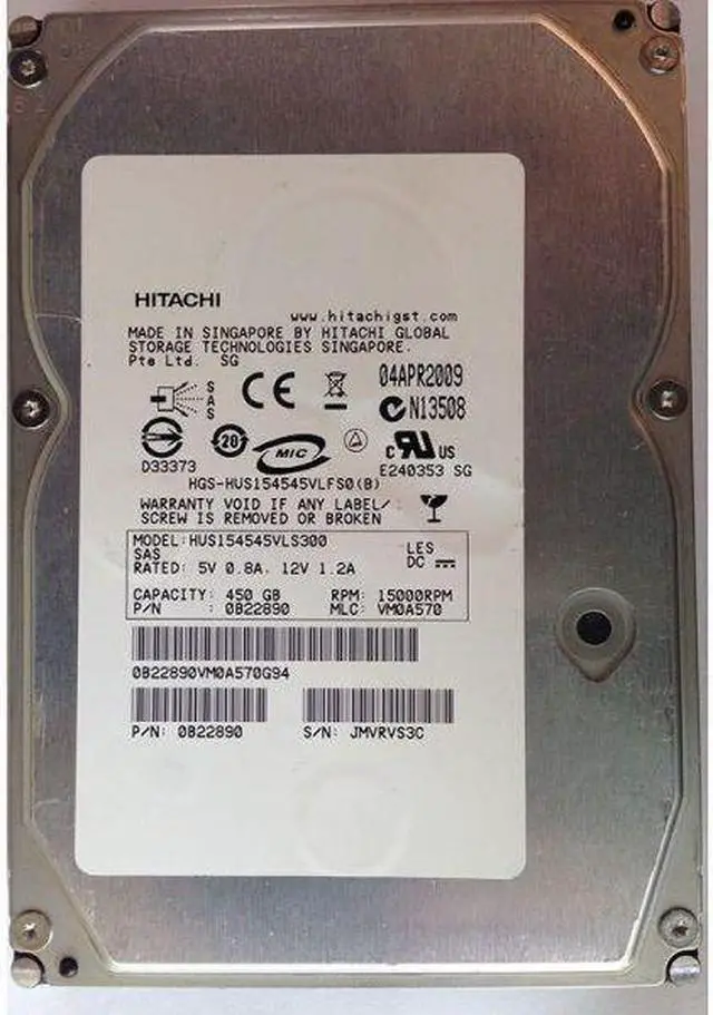 Main image of HUS154545VLS300 HGST Ultrastar 15K450 450GB Internal 15000RPM 3.5" (0B22890) HDD - OEM