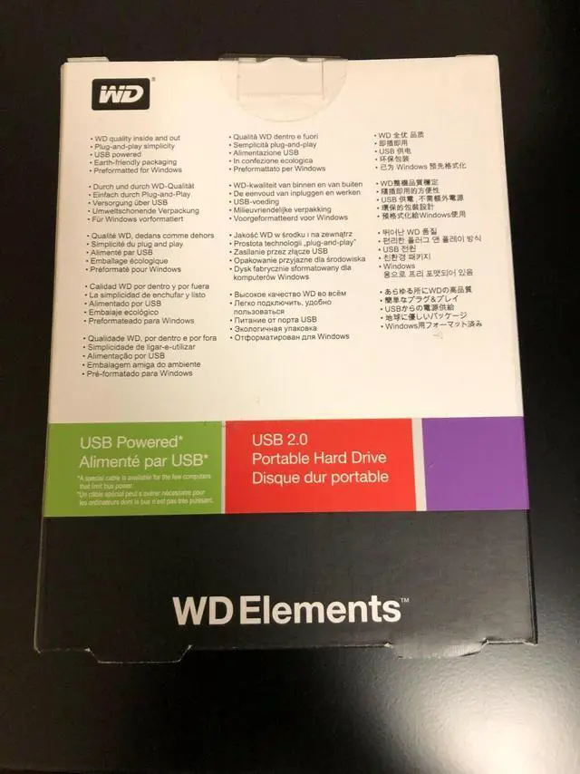 Alt view image 4 of 5 - Western Digital Elements 320 GB,External,7200 RPM (WDBAAR3200ABK) Hard Drive
