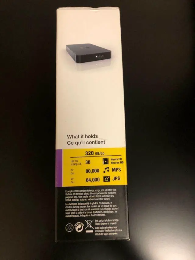 Alt view image 3 of 5 - Western Digital Elements 320 GB,External,7200 RPM (WDBAAR3200ABK) Hard Drive