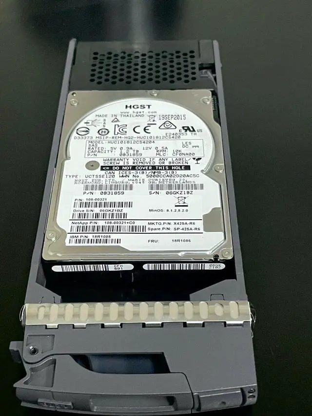 Alt view image 2 of 2 - (NOT FOR HOME PC!) NetApp IBM HGST X425A-R6 108-00321 18R1085 1.2TB 10K SAS 2.5" HDD 0B28479